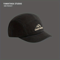 Brown Cotton Adjustable Mens Peaked Cap for Outdoor Activities