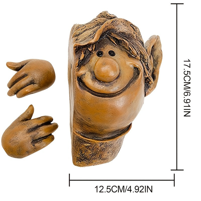 Garden Tree Hugger Resin Craft Pendant Outdoor Decor Sculpture