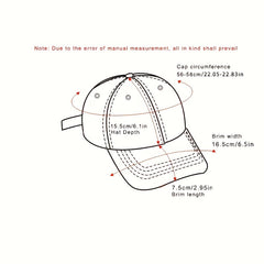 Hipster Letter Baseball Cap Wide Eaves Sun Protection Cap