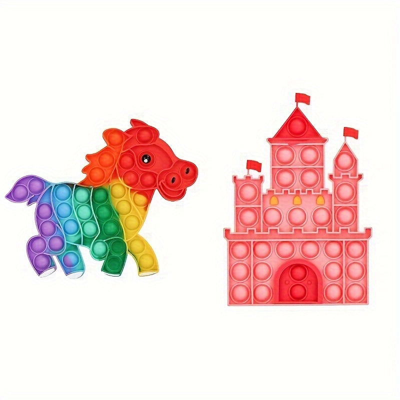 2pcs Castle And Horse Fidgets Toys Stress Relief Anxiety Relief