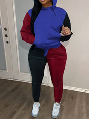 Colorblock Hoodie & Joggers Set