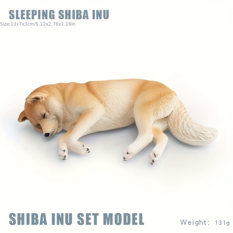 Realistic Shiba Inu Dog Figurines PVC Desktop Decor