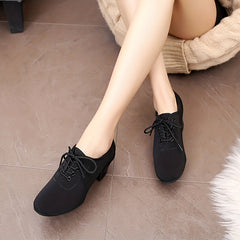 Women's Lace Up Soft Sole Latin Jazz Dance Shoes