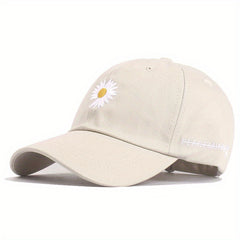 Summer Flower Embroidered Baseball Cap Unisex Sunhat Outdoor Hip Hop Hat