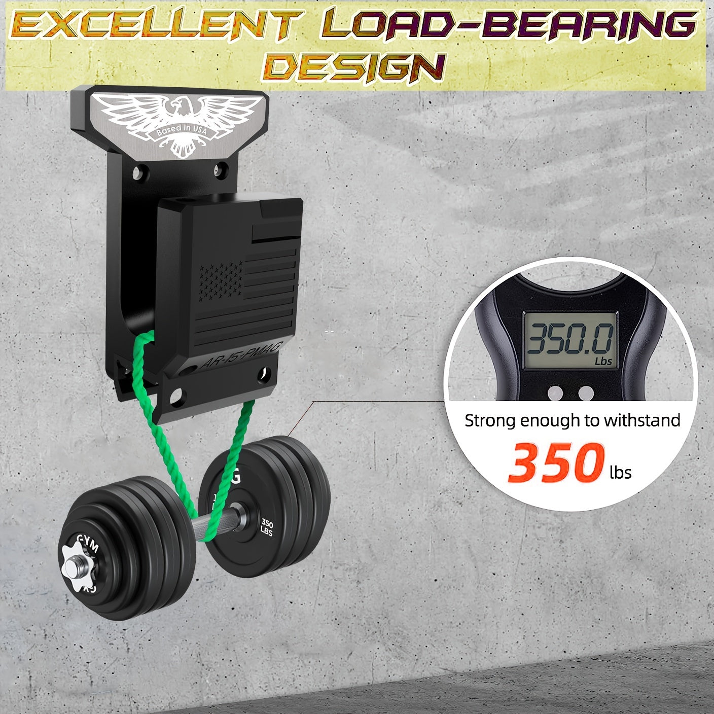 2-In-1 Wall Mount PA Material - Supports Up To 158.76KG