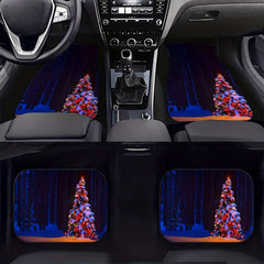 Christmas Trees Pattern Car Seat Covers Set