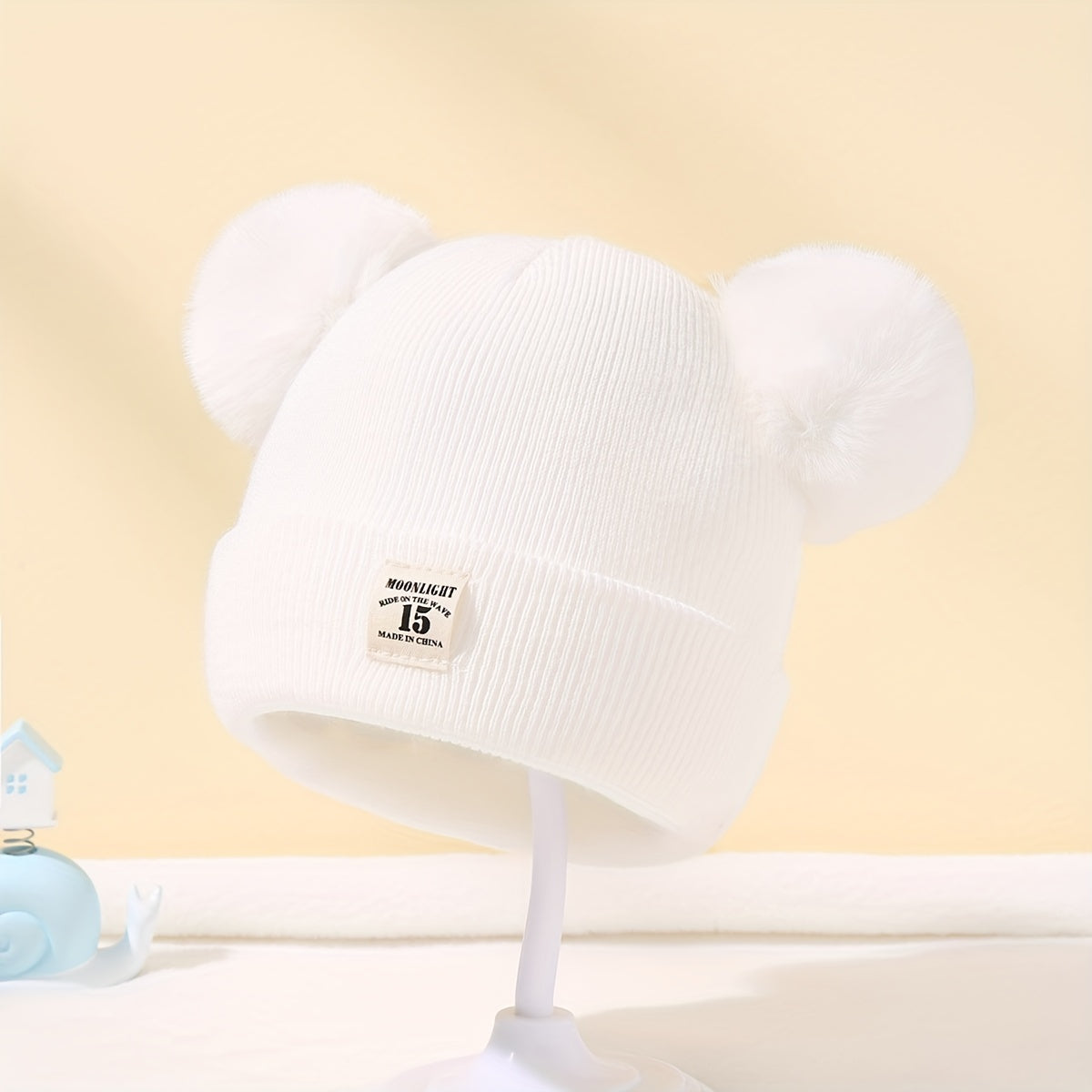 Baby Warm Knitted Hat Double Ball Boys Girls