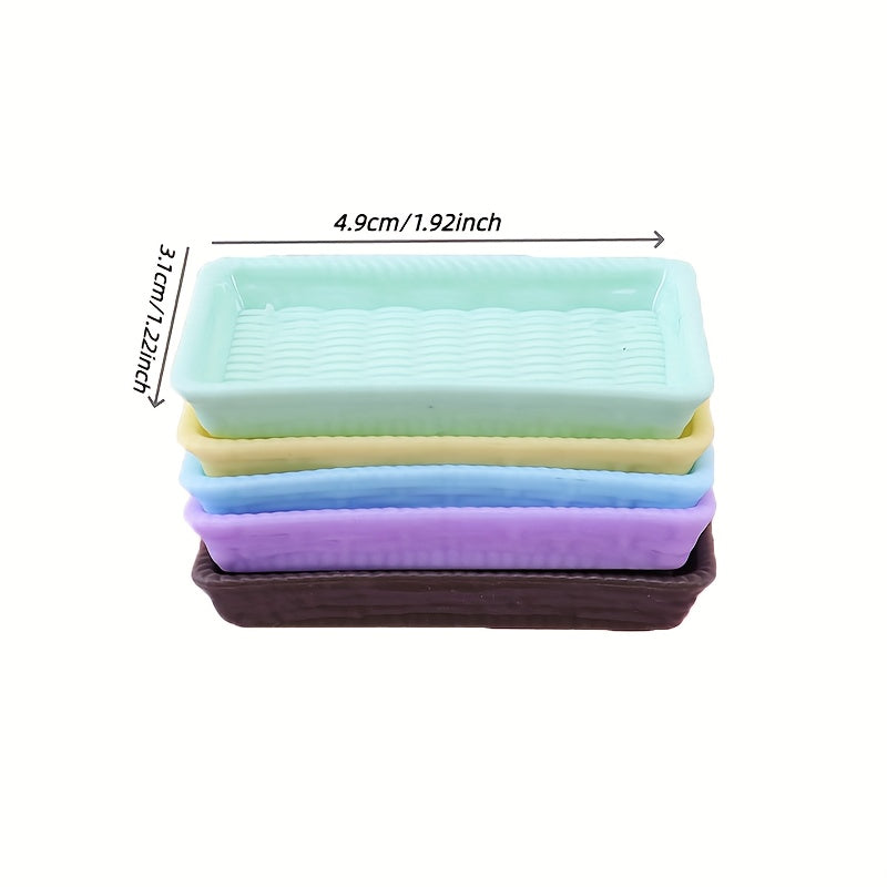 5pcs Mini Kitchen Utensils Food Toys Plates Wine Trays Model Random