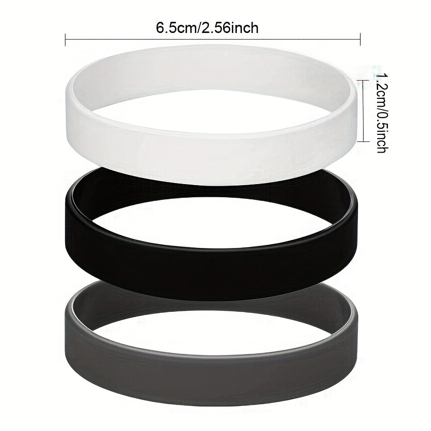 9-pc Durable Silicone Bracelet for Sports Fans - Stylish, Comfortable Wristband