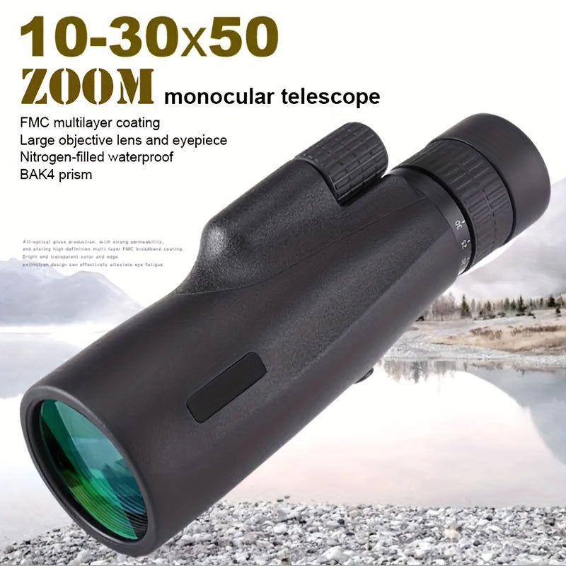 30x50 Zoom Monocular Bifocal Prism Compact Lightweight Pocket Monocular
