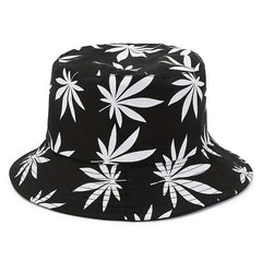 Maple Leaf Pattern Sunshade Bucket Hat for Men Women