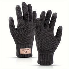 Knitted Pineapple Pattern Gloves for Men Women Non Slip Warm Gloves