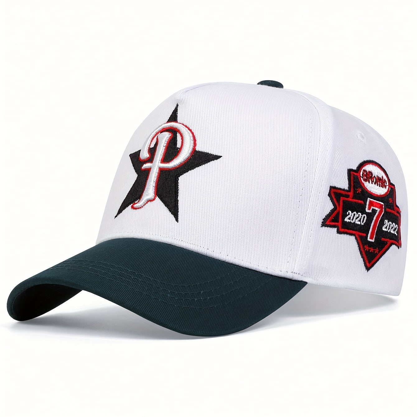Men's Letter P Embroidered Baseball Cap Outdoor Sun Hat
