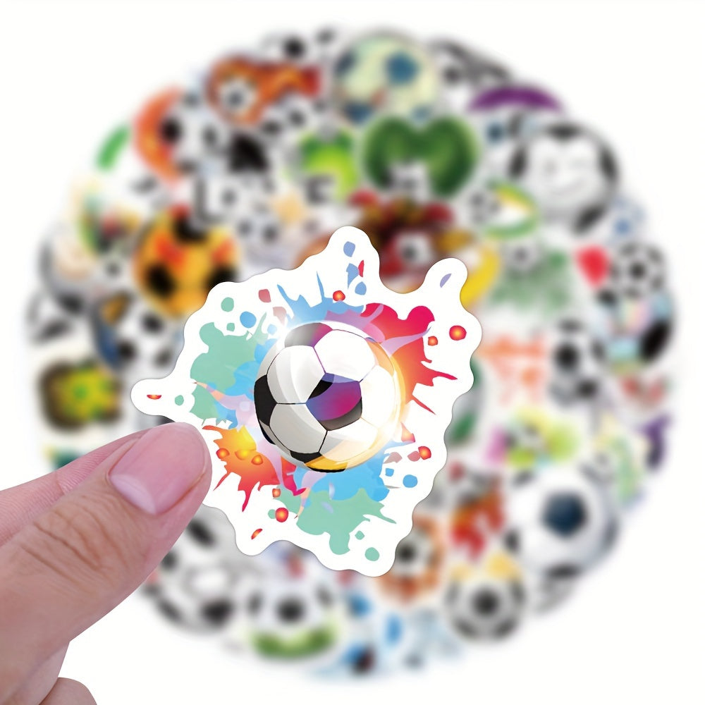 120pcs Soccer Waterproof Sports Stickers for Water Bottles Laptop Car