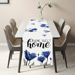Polyester Table Runner Tulip Flower Decorative Kitchen Dinning Table Flag