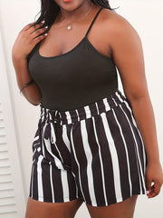 Cami Top & Striped Shorts Set