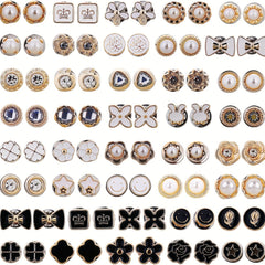 80pcs Women Shirt Brooch Buttons Safty Button Pins Blouse Pins For Crafts