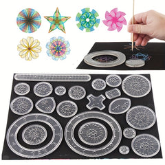 Interlocking Gears Wheels Spirograph Drawing Toy Set for Kids