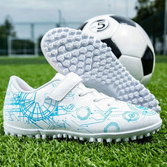 Adult's Turf Football Boots Hook Loop Closure TF Soccer Cleats