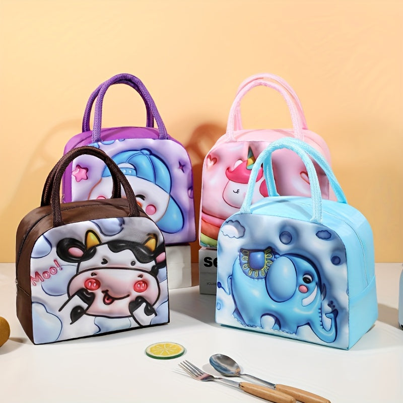 Camping & Picnic Bag Cartoon Pattern Portable Insulated Food Storage Bag