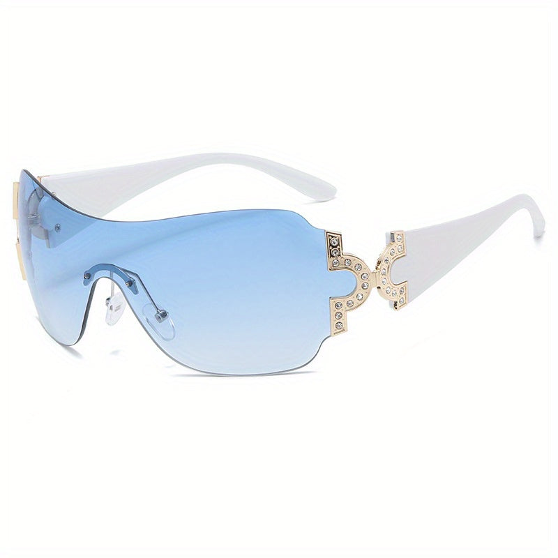 Y2K Rhinestone Gradient Sunglasses UV400