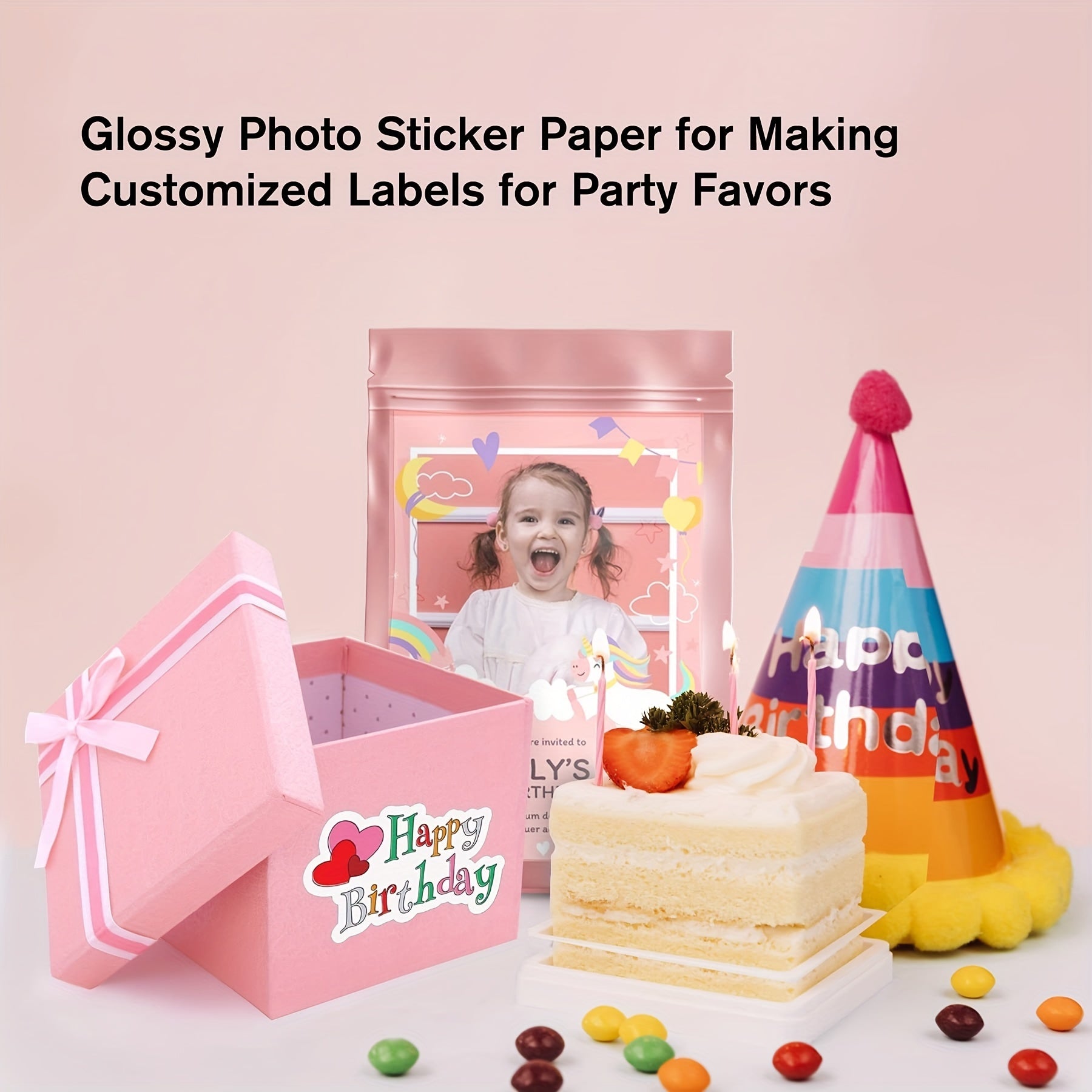 Koala Glossy Sticker Paper 8.5x11 Inch 50 Sheets