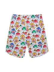 Boys Shark Print Pajamas Set Cotton Short Sleeves Tops & Bottoms