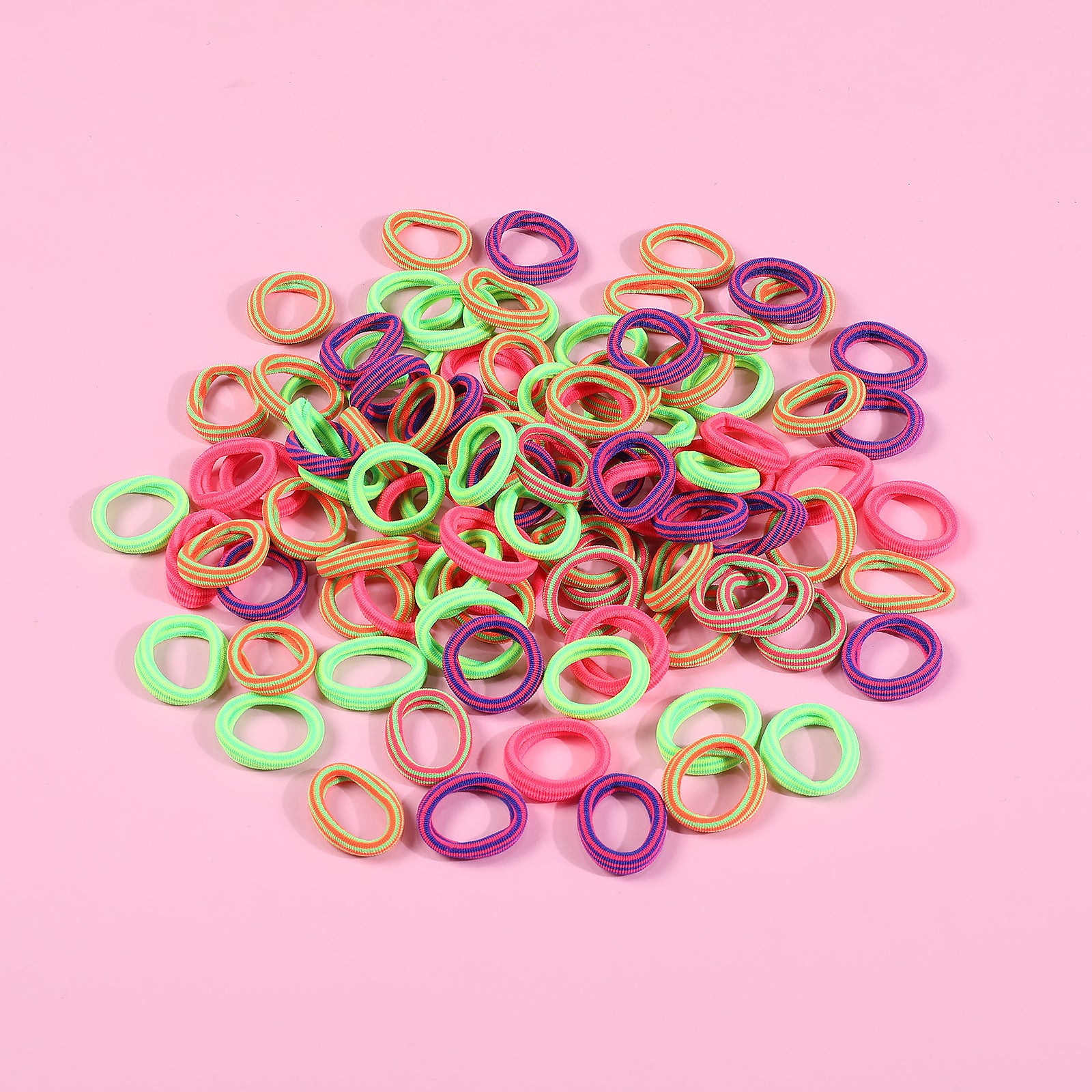 100pcs Mini Elastic Hair Bands Soft Ponytail Holders Hair Accessories