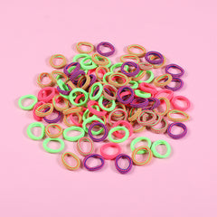 100pcs Mini Elastic Hair Bands Soft Ponytail Holders Hair Accessories
