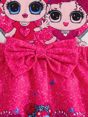 Girl Pattern Outfit 3pcs T-shirt & Bag & Skirt Set for Spring Autumn