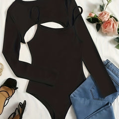Women's Solid Ribbed Cami Bodysuit & Crop Top Outfit