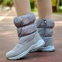 Women's Waterproof Snow Boots Plush Inner Thermal Winter Mid Calf Boots