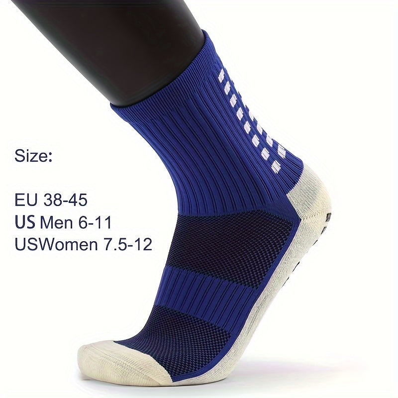 Men's Mid Crew Sport Socks Non Slip Shock Absorption Breathable Athletic Socks