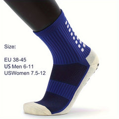 Men's Mid Crew Sport Socks Non Slip Shock Absorption Breathable Athletic Socks