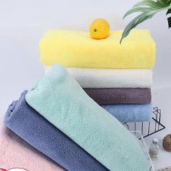 Soft Coral Fleece Bath Towel for Home Bathroom