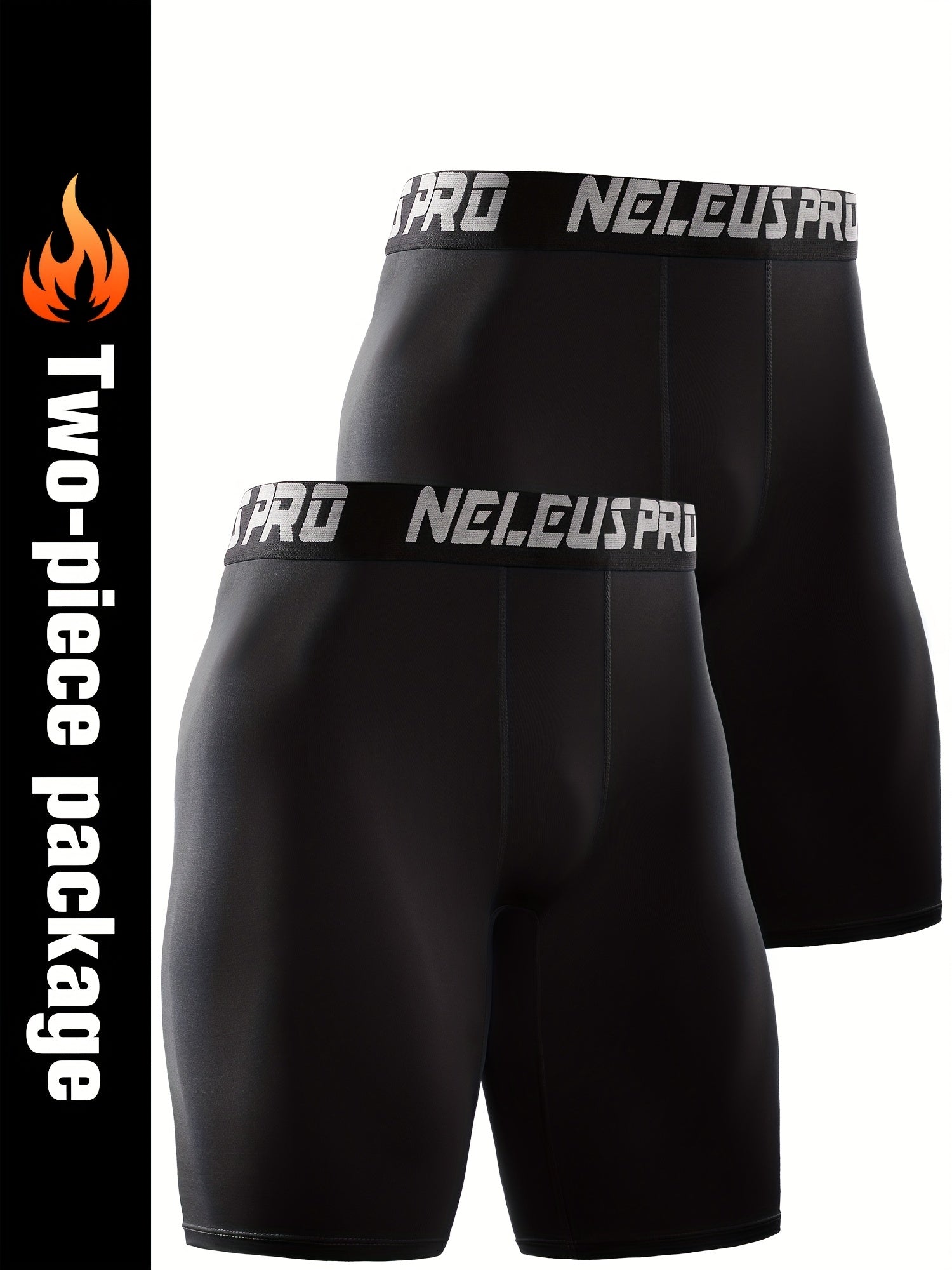 Men's Quick Dry Compression Boxers - Solid Breathable Stretch S