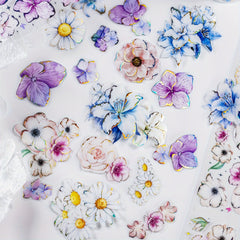 DIY Circulation Sticker 3D Flower Tape Golden Laser 78.74in Yo yo Small Flower
