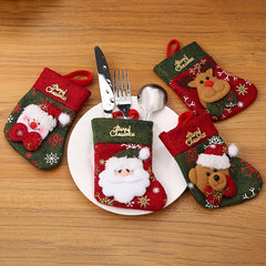 Christmas Decoration Supplies Restaurant Table Decorations Cutlery Covers