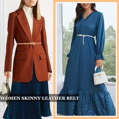 Long Buckle Thin Waist Belt for Women