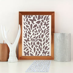 8pcs Art Texture Painting Stencils Reusable Plastic Stencils Laser Cut Template