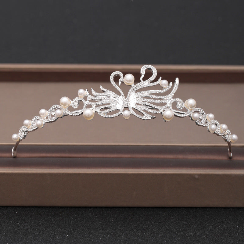 Baroque Rhinestone Crown Crystal Tiara Bridal Party Crown