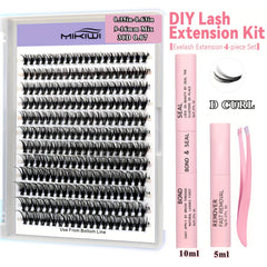 240Pcs Cluster Lashes 10D-40D D Curling Mix 9-16mm Lash Extensions
