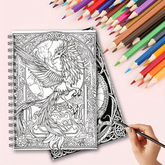 Dragon Coloring Book for Adults 20 Pages Patterns DIY Painting Stress Relief