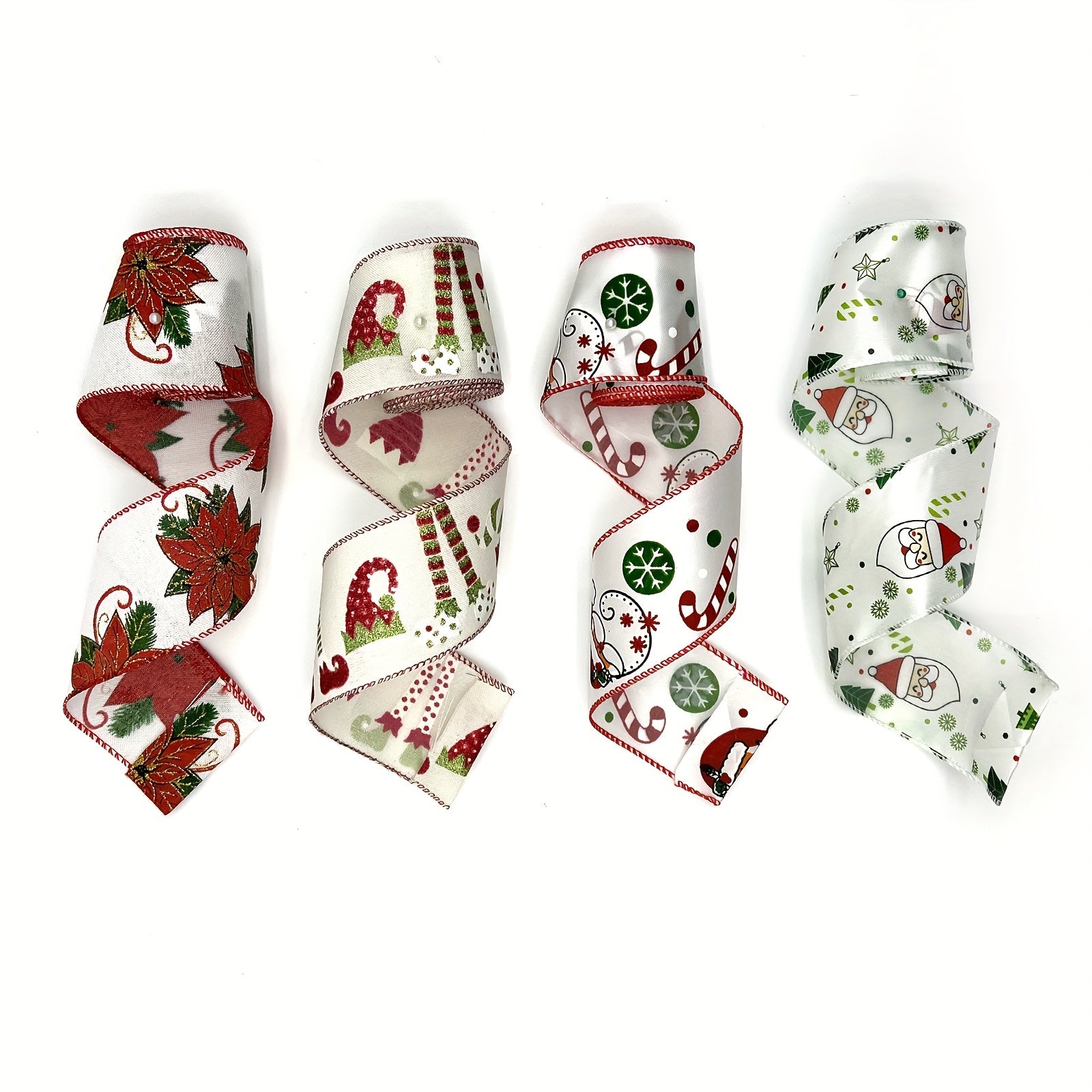 4.57 Meter Christmas Wired Ribbon Xmas Tree Burlap Ribbon