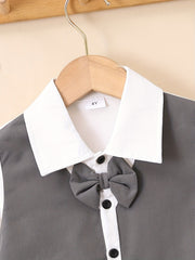 Boys Formal Outfit Short Sleeve Shirt & Pants Set