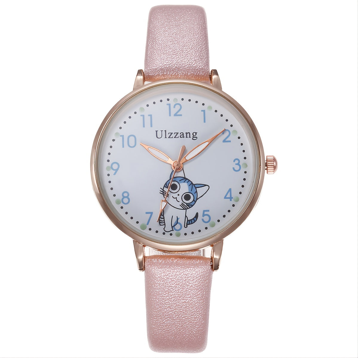 2pcs Girls Watch & Rabbit Pendant Bracelet Set Children's Gift