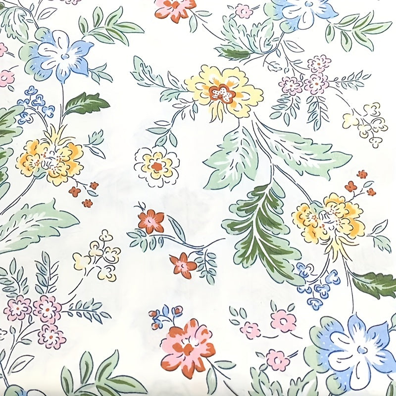 8pcs Cotton Twill Floral Bedding Fabric Spring Summer Print DIY Cloth