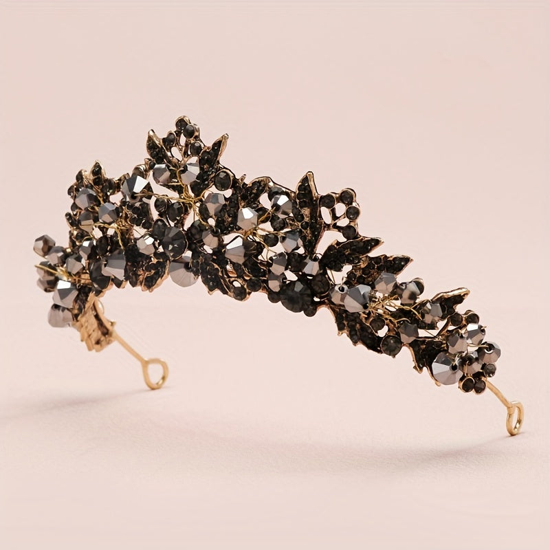 Baroque Style Crystal Headband Princess Crown Head Jewelry