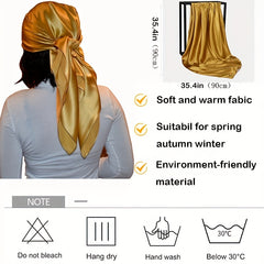 Solid Satin Hijab Scarf Silk Scarf Women Head Scarf Wraps