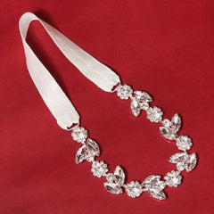 Bridal Garter Thigh Chain Gemstone Cluster Stretchy Belt
